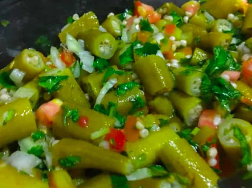Salada de Quiabo muito nutritiva e deliciosa em 15 minutos está pronto