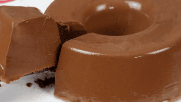Pudim de chocolate lembra o sorvete chicabon