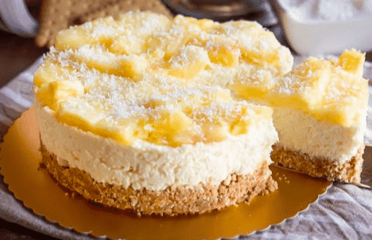Cheesecake de abacaxi com coco receita deliciosa