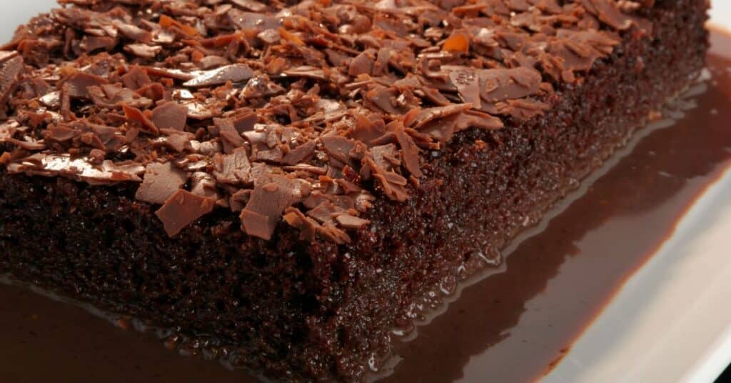 bolo de brownie de chocolate