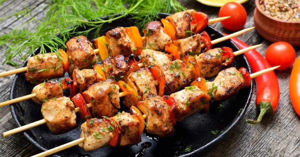 kebab com legumes