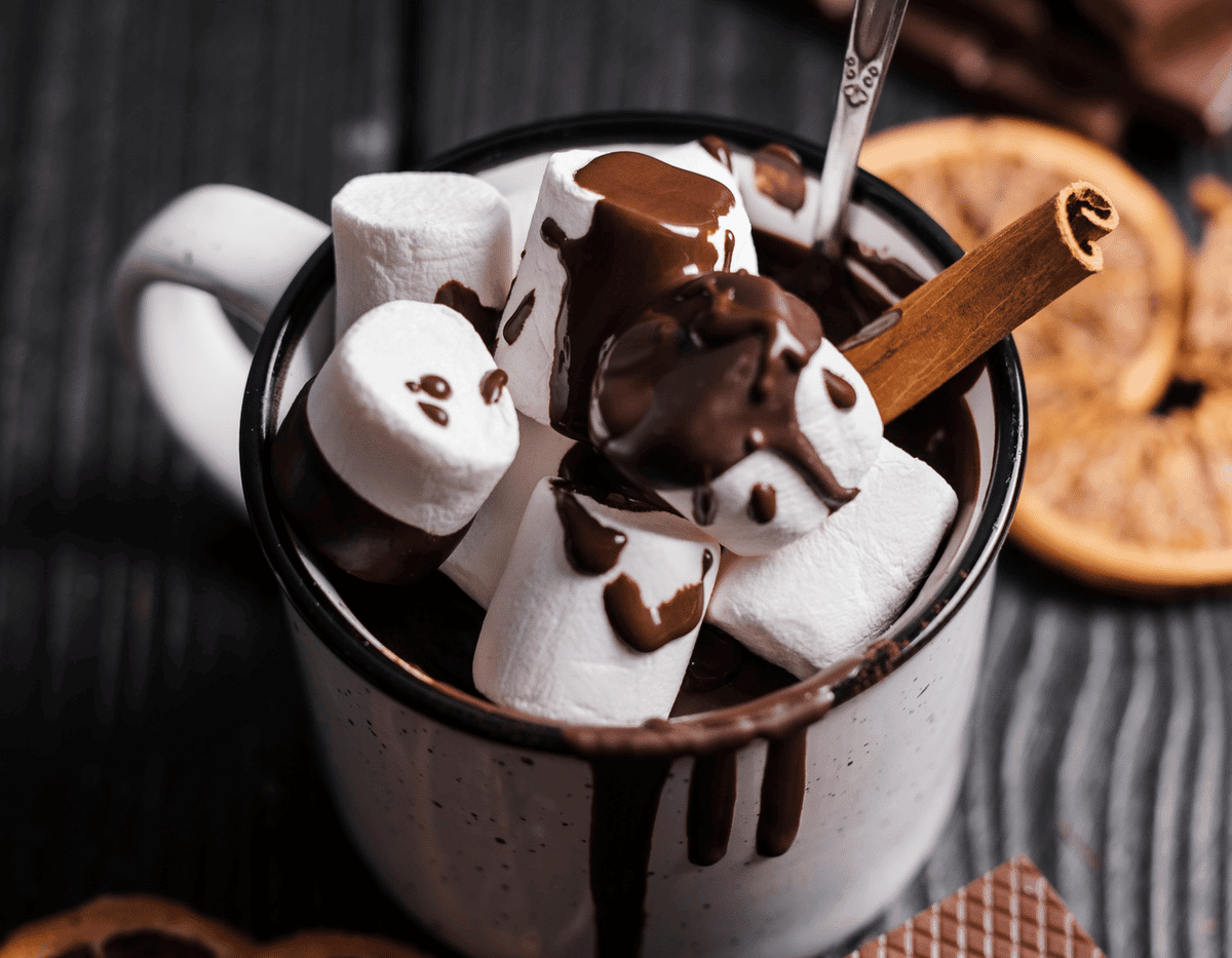 Mousse de chocolate com marshmallow